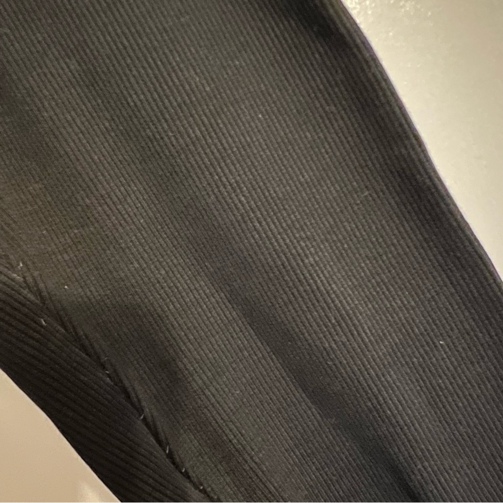NORDSTROM Luxe Thick Heavy Black Leggings Ribbed - Picture 3 of 7